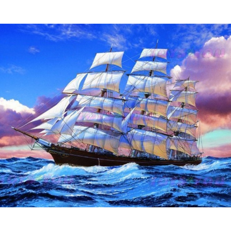 Купить Алмазна вишивка Корабель в океані 50 х 40 см (арт. FS660)