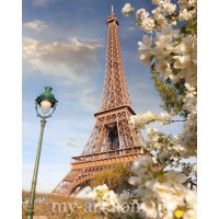Купить Алмазная вышивка круглые стразы 40 х 50 см на подрамнике Вид на Эйфелеву Башню (арт. AR-3124) без коробки Купить Алмазная вышивка круглые стразы 40 х 50 см на подрамнике Вид на Эйфелеву Башню (арт. AR-3124) без коробки