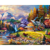 Купить Алмазная вышивка круглые стразы 40 х 50 см на подрамнике Лесной домик (арт. AR-3127) Купить Алмазная вышивка круглые стразы 40 х 50 см на подрамнике Лесной домик (арт. AR-3127)