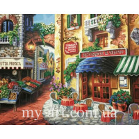 Купить Алмазная вышивка круглые стразы 40 х 50 см на подрамнике Европейськая кафешка (арт. AR-3128) без коробки Купить Алмазная вышивка круглые стразы 40 х 50 см на подрамнике Европейськая кафешка (арт. AR-3128) без коробки