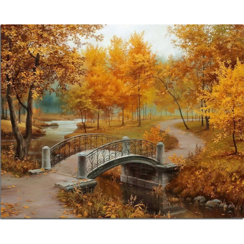 Купить Алмазная вышивка Осенний парк 30*38 см (арт. FS008)
