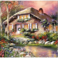 Купить Алмазная вышивка Загородный дом мечты 25 х 25 см (арт. FS073) Купить Алмазная вышивка Загородный дом мечты 25 х 25 см (арт. FS073)