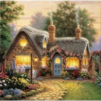 Купить Алмазная вышивка Коттедж в лесу 25 х 25 см (арт. FS076) Купить Алмазная вышивка Коттедж в лесу 25 х 25 см (арт. FS076)