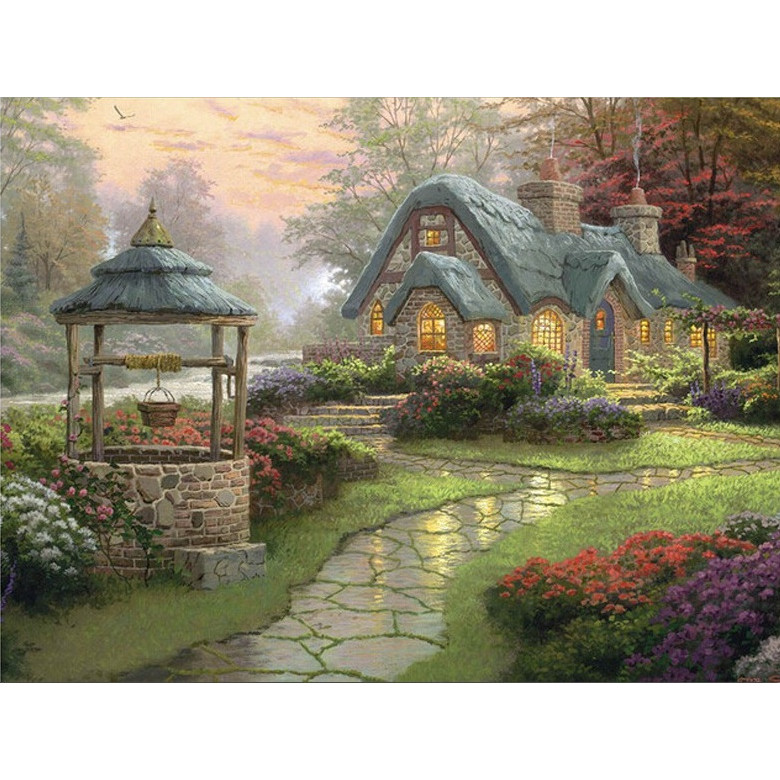 Купить Алмазная вышивка Лесной домик 50*40 см (арт. FS464)