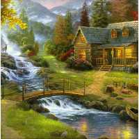 Купить Набор алмазной вышивки Дом у реки 30 х 30 см (арт. FS228) Купить Набор алмазной вышивки Дом у реки 30 х 30 см (арт. FS228)