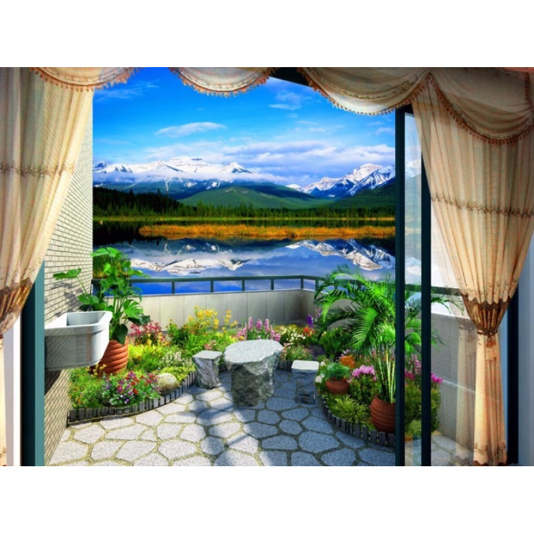 Купить Алмазная мозаика Прекрасный вид с террасы 40*30 см (арт. FS348)