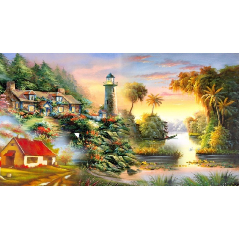 Купить Алмазная мозаика Солнечный маяк 45*30 см (арт. FS349)