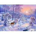 Купить Алмазная вышивка Зимний лес 50*40 см (арт. FS355)