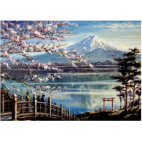 Купить Алмазная вышивка Сакура на берегу горного озера 40 х 50 см (арт. FS372) Купить Алмазная вышивка Сакура на берегу горного озера 40 х 50 см (арт. FS372)