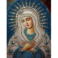 Купить Вышивка стразами Икона Девы Марии 34 х 24 см (арт. PR550) Купить Вышивка стразами Икона Девы Марии 34 х 24 см (арт. PR550)