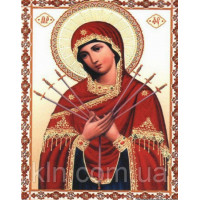 Купить Вышивка стразами блестящими Икона Семистрельная 34 х 24 см (арт. PR878) Купить Вышивка стразами блестящими Икона Семистрельная 34 х 24 см (арт. PR878)