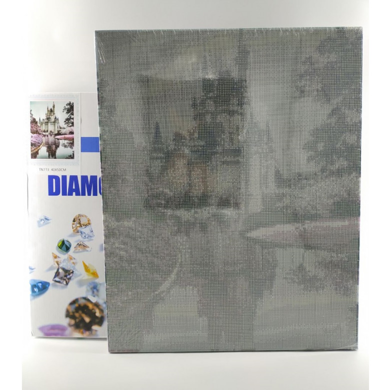 Купить Алмазная вышивка 40 х 50 см на подрамнике Пионы и книги (арт. TN1192)