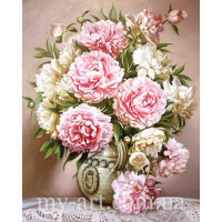 Купить Алмазная вышивка круглые стразы 40 х 50 см на подрамнике Пионы в вазе (арт. AR-3120) без коробки Купить Алмазная вышивка круглые стразы 40 х 50 см на подрамнике Пионы в вазе (арт. AR-3120) без коробки