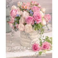 Купить Алмазная вышивка круглые стразы 40 х 50 см на подрамнике Цветы для музы (арт. AR-3139) без коробки