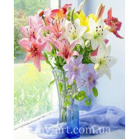 Купить Алмазная мозаика круглые стразы 40 х 50 см на подрамнике Ароматные лилии (арт. AR-3146) без коробки Купить Алмазная мозаика круглые стразы 40 х 50 см на подрамнике Ароматные лилии (арт. AR-3146) без коробки