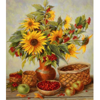 Купить Алмазная вышивка Подсолнухи в вазе 50 х 50 см (арт. FR145) Купить Алмазная вышивка Подсолнухи в вазе 50 х 50 см (арт. FR145)