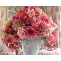 Купить Алмазная вышивка Нежный букет роз 40 х 30 см (арт. FR149) Купить Алмазная вышивка Нежный букет роз 40 х 30 см (арт. FR149)