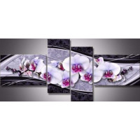 Купить Алмазная вышивка Квартет Нежная орхидея 125 х 40 см (2х40х20 см, 2х40х25 см) (арт. FR505) модульная Купить Алмазная вышивка Квартет Нежная орхидея 125 х 40 см (2х40х20 см, 2х40х25 см) (арт. FR505) модульная