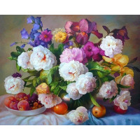 Купить Алмазная вышивка Яркий букет в вазе 40 х 30 см (арт. FS159) Купить Алмазная вышивка Яркий букет в вазе 40 х 30 см (арт. FS159)