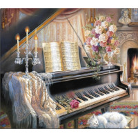 Купить Алмазная вышивка Вечер возле пианино40*50 см (арт. FS698) Купить Алмазная вышивка Вечер возле пианино40*50 см (арт. FS698)