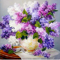 Купить Набор в алмазной технике Букет сирени 30 х 30 см (арт. FS017) Купить Набор в алмазной технике Букет сирени 30 х 30 см (арт. FS017)