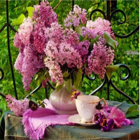 Купить Алмазная вышивка Романтичная сирень и чашка чая KLN 30*30 см (арт. FS124) Купить Алмазная вышивка Романтичная сирень и чашка чая KLN 30*30 см (арт. FS124)