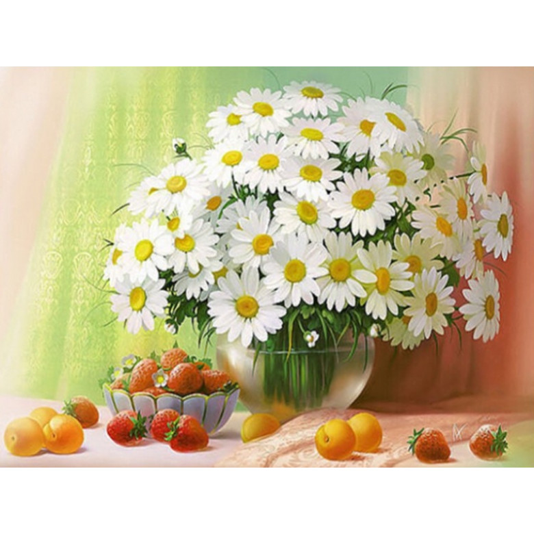 Купить Алмазная вышивка Беспечные ромашки 40*30 см (арт. FS135)