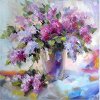 Купить Алмазная вышивка Нежная сирень 30 х 30 см (арт. FS153) Купить Алмазная вышивка Нежная сирень 30 х 30 см (арт. FS153)