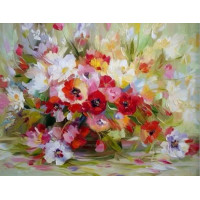 Купить Алмазная вышивка Анютины глазки в вазе 40 х 30 см (арт. FS165) Купить Алмазная вышивка Анютины глазки в вазе 40 х 30 см (арт. FS165)