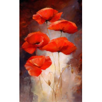 Купить Алмазная вышивка Нежные маки 40 х 30 см (арт. FS195) Купить Алмазная вышивка Нежные маки 40 х 30 см (арт. FS195)