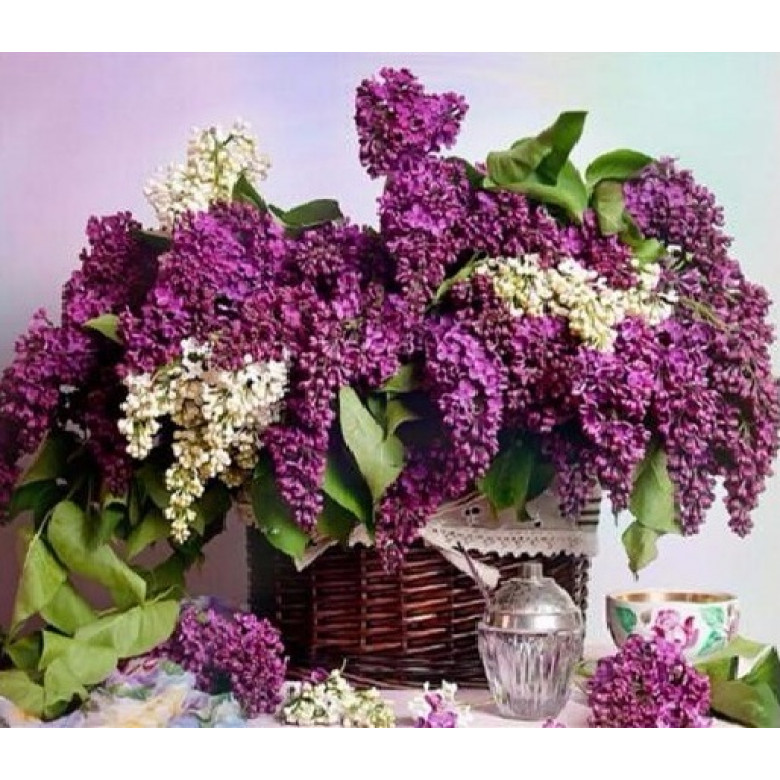 Купить Алмазная вышивка Цветы сирени 30 х 30 см (арт. FS356)
