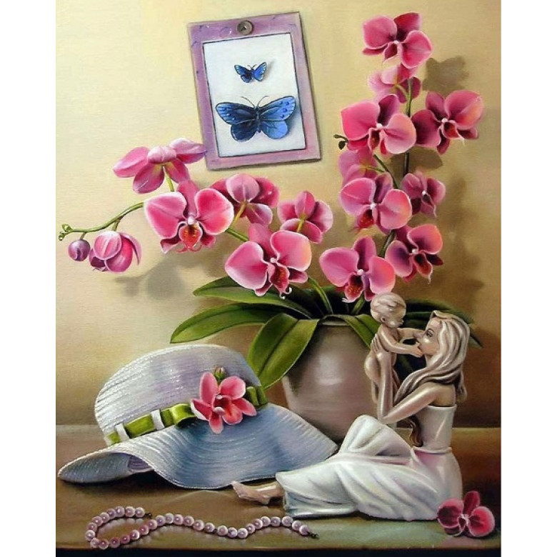Купить Набор алмазной вышивки Орхидеи модницы 30 х 40 см (арт. FS463)