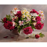 Купить Вышивка алмазами Букет флористки 30 х 40 см (арт. FS571) Купить Вышивка алмазами Букет флористки 30 х 40 см (арт. FS571)