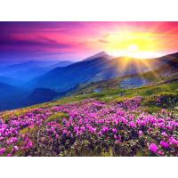 Купить Алмазная мозаика 5D Закат в горах 40 х 30 см (арт. FS589) Купить Алмазная мозаика 5D Закат в горах 40 х 30 см (арт. FS589)