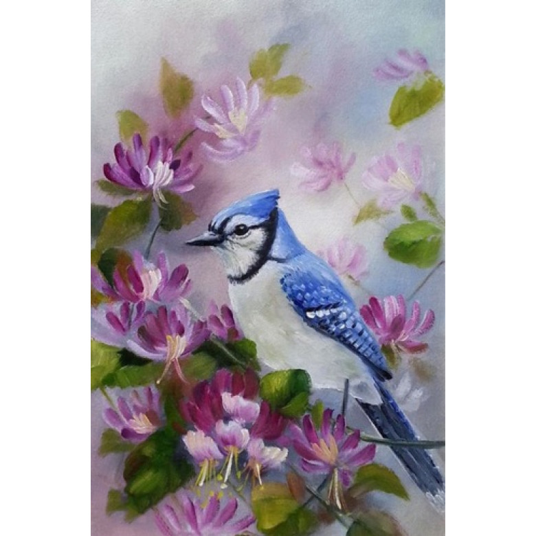 Купить Алмазная мозаика без коробки MyArt Птица счастья 40 х 30 см (арт. MA599)