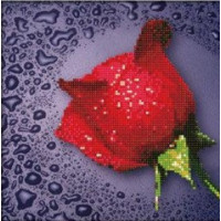 Купить Комплект алмазной вышивки круглыми камнями Красная роза 22 х 22 см (арт. PR060) частичная выкладка Купить Комплект алмазной вышивки круглыми камнями Красная роза 22 х 22 см (арт. PR060) частичная выкладка