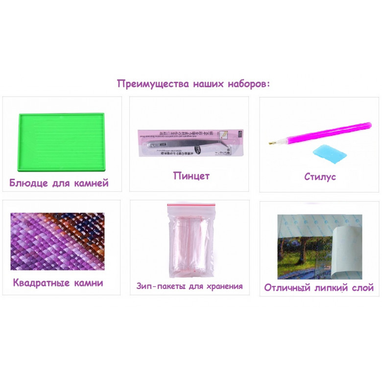 Купить Набор алмазной вышивки Орхидеи модницы 30 х 40 см (арт. FS463)