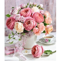 Купить Вышивка алмазная Букет роз 40 х 30 см (арт. FS950)