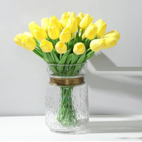 Купить Цветы тюльпаны искусственные желтые 31 шт декор букет DT003 Купить Цветы тюльпаны искусственные желтые 31 шт декор букет DT003