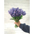 Купить Цветы тюльпаны искусственные фиолетовые 31 шт декор букет DT002