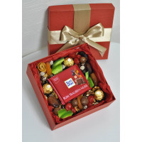 Купить Коробка со сладостями сухофруктами орехами на подарок для девушки женщины сестры подруге букет Купить Коробка со сладостями сухофруктами орехами на подарок для девушки женщины сестры подруге букет