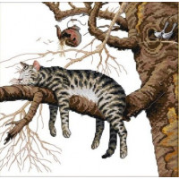 Купить Вышивка крестом набор Кот на дереве 36х36 см (арт. MK001) Купить Вышивка крестом набор Кот на дереве 36х36 см (арт. MK001)