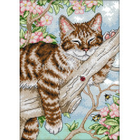 Купить Вышивка крестом набор Кот на дереве 22х31 см (арт. MK002) Купить Вышивка крестом набор Кот на дереве 22х31 см (арт. MK002)