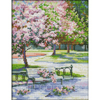 Купить Вышивка крестиком Сакура в парке 27х33 см (арт. MK008) Купить Вышивка крестиком Сакура в парке 27х33 см (арт. MK008)