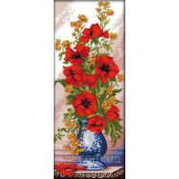 Купить Вышивка крестиком Маки в вазе 30х64 см (арт. MK009) Купить Вышивка крестиком Маки в вазе 30х64 см (арт. MK009)