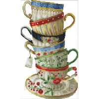 Купить Вышивание крестом на канве Набор чашек42х28 см (арт. MK012) Купить Вышивание крестом на канве Набор чашек42х28 см (арт. MK012)
