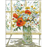 Купить Вышивка крестом набор Букет маков вазе 29х35 см (арт. MK013) Купить Вышивка крестом набор Букет маков вазе 29х35 см (арт. MK013)
