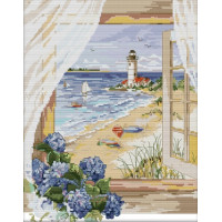 Купить Вышивка крестиком набор Вид на маяк 33х40 см (арт. MK020) Купить Вышивка крестиком набор Вид на маяк 33х40 см (арт. MK020)
