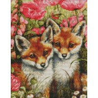 Купить Вышивка крестиком Лисички 35х44 см (арт. MK025) Купить Вышивка крестиком Лисички 35х44 см (арт. MK025)