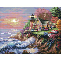 Купить Вышивка крестиком набор Дом у моря 44х36 см (арт. MK026) Купить Вышивка крестиком набор Дом у моря 44х36 см (арт. MK026)